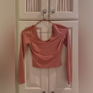Elegant Pink Long Sleeve Top